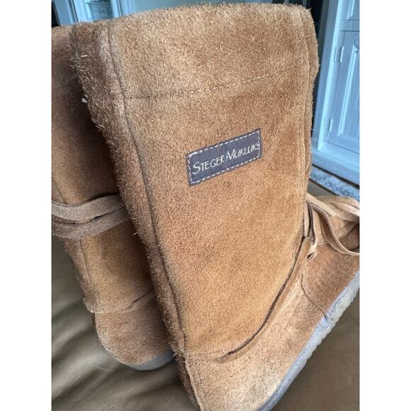 Steger Mukluks Chesnut Leather Winter Boots Mens Size US 14 + felt insoles - Picture 12 of 12